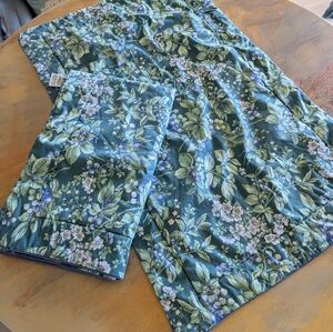 Vintage Laura Ashley Green Fruits Grapes Berries Pillow Cases Set Of 2 40"X24"